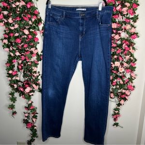 Levi’s 724 High Rise Straight Leg Denim Blue Jeans Womens Plus Size 16W